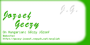 jozsef geczy business card