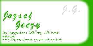 jozsef geczy business card